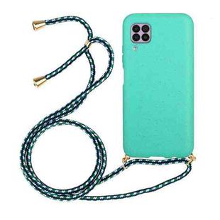 For Huawei P40 Lite Wheat Straw Material + TPU Protective Case with Lanyard(Green)