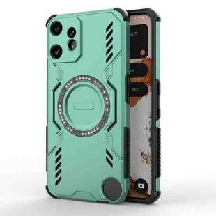 For Nothing CMF Phone 2 Pro 5G Global Butterfly Armor MagSafe Magnetic Ring Shockproof Phone Case(Light Green)