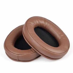 2pcs Sponge Earmuffs Replacement Earpads For ATH-MSR7, Style:Brown Protein Leather