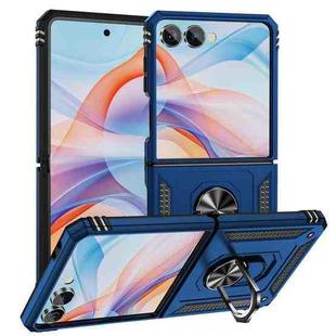 For Samsung Galaxy Z Flip7 5G Shockproof TPU + PC Phone Case with Holder(Blue)