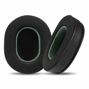 2pcs Ice Silk Cloth Replacement Earpads For Audio Technica ATH-MSR7 / M50X / M40(Black Green)
