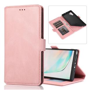 For Samsung Galaxy Note 10 Plus Retro Magnetic Closing Clasp Horizontal Flip Leather Case with Holder & Card Slots & Photo Frame & Wallet(Rose Gold)