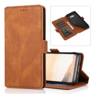 For Samsung Galaxy S8 Retro Magnetic Closing Clasp Horizontal Flip Leather Case with Holder & Card Slots & Photo Frame & Wallet(Brown)