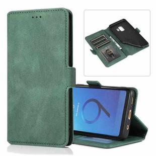 For Samsung Galaxy S9 Retro Magnetic Closing Clasp Horizontal Flip Leather Case with Holder & Card Slots & Photo Frame & Wallet(Green)