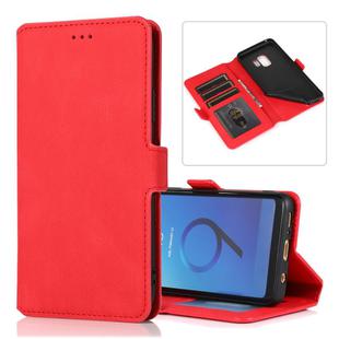 For Samsung Galaxy S9 Retro Magnetic Closing Clasp Horizontal Flip Leather Case with Holder & Card Slots & Photo Frame & Wallet(Red)