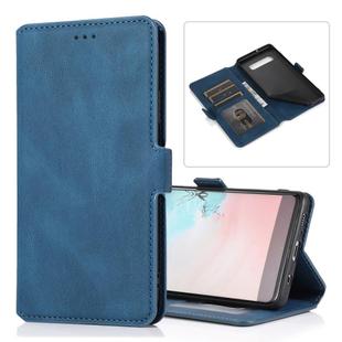 For Samsung Galaxy S10 Retro Magnetic Closing Clasp Horizontal Flip Leather Case with Holder & Card Slots & Photo Frame & Wallet(Navy Blue)