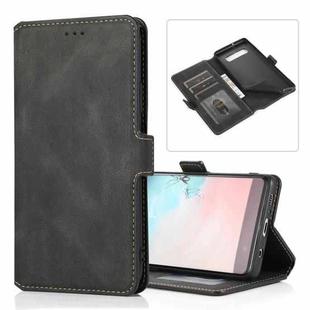 For Samsung Galaxy S10 Plus Retro Magnetic Closing Clasp Horizontal Flip Leather Case with Holder & Card Slots & Photo Frame & Wallet(Black)