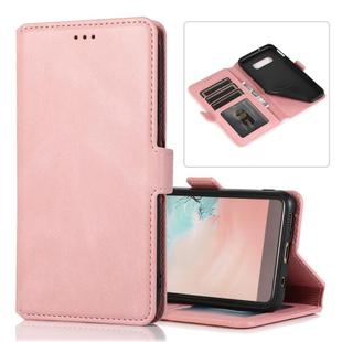 For Samsung Galaxy S10e Retro Magnetic Closing Clasp Horizontal Flip Leather Case with Holder & Card Slots & Photo Frame & Wallet(Rose Gold)