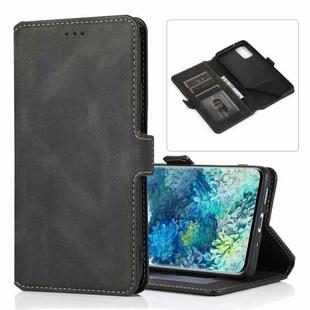 For Samsung Galaxy S20  5G Retro Magnetic Closing Clasp Horizontal Flip Leather Case with Holder & Card Slots & Photo Frame & Wallet(Black)