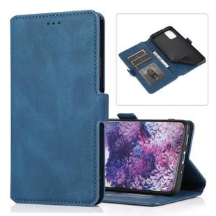 For Samsung Galaxy S20 Plus  5G Retro Magnetic Closing Clasp Horizontal Flip Leather Case with Holder & Card Slots & Photo Frame & Wallet(Navy Blue)