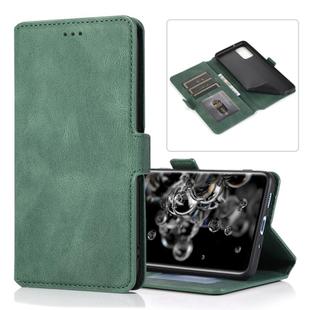 For Samsung Galaxy S20 Ultra 5G Retro Magnetic Closing Clasp Horizontal Flip Leather Case with Holder & Card Slots & Photo Frame & Wallet(Green)