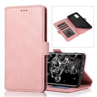 For Samsung Galaxy S20 Ultra 5G Retro Magnetic Closing Clasp Horizontal Flip Leather Case with Holder & Card Slots & Photo Frame & Wallet(Rose Gold)