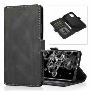 For Samsung Galaxy S20 Ultra 5G Retro Magnetic Closing Clasp Horizontal Flip Leather Case with Holder & Card Slots & Photo Frame & Wallet(Black)