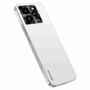 For Realme GT 7 Pro AG Frosted Electroplating Acrylic Phone Case(Silver White)