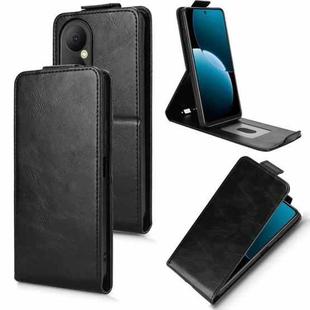 For Huawei nova Y73 / Enjoy 80 Magnetic Vertical Flip Leather Phone Case with Buckle(Black)