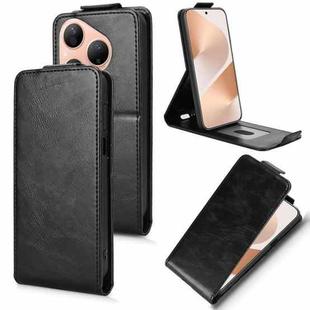 For Huawei Pura 80 5G Magnetic Vertical Flip Leather Phone Case with Buckle(Black)