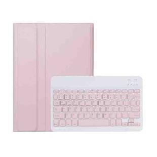 For Xiaomi Redmi Pad 2 2025 A0N15 Ultra-thin Detachable Bluetooth Keyboard Leather Tablet Case(Pink White)
