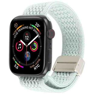 For Apple Watch 46mm / 49mm / 45mm / 44mm Magnetic Buckle Breathable Knitted Nylon Watch Band(Light Mint)