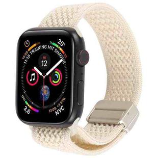 For Apple Watch 42mm / 41mm / 40mm / 38mm Magnetic Buckle Breathable Knitted Nylon Watch Band(Starlight)