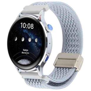 20mm Magnetic Buckle Breathable Knitted Nylon Watch Band(Pearl Grey)