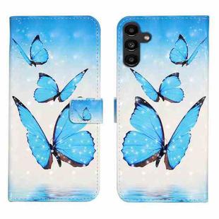 For Samsung Galaxy A17 5G Oil Embossed 3D Drawing Leather Phone Case(3 Butterflies)