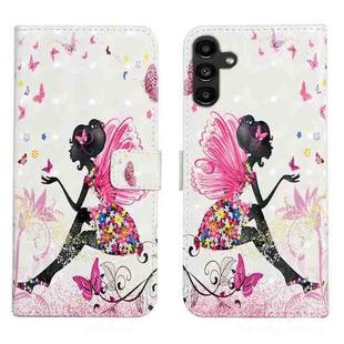 For Samsung Galaxy A17 5G Oil Embossed 3D Drawing Leather Phone Case(Flower Fairy)