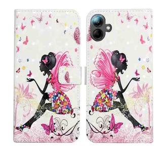 For Samsung Galaxy A07 5G Oil Embossed 3D Drawing Leather Phone Case(Flower Fairy)