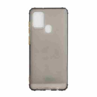 For Samsung Galaxy A21s Color Button Translucent Frosted TPU Four-corner Airbag Shockproof Case(Gray)