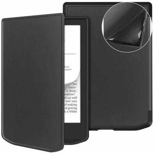 For PocketBook 619 Verse Lite / Pro PB634 Solid Color Voltage Custer Texture TPU Leather Smart Tablet Case(Black)