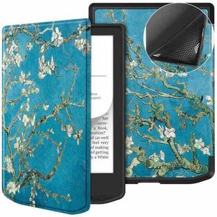 For PocketBook 619 Verse Lite / Pro PB634 Painted Voltage Custer Texture TPU Leather Smart Tablet Case(Apricot Blossom)