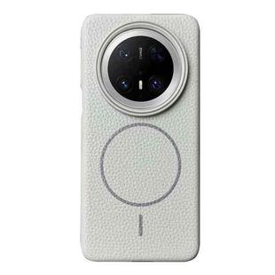 For Huawei Mate 70 Pro / 70 Pro+ Thin Circle MagSafe Litchi Grain TPU Phone Case(Titanium Gray)