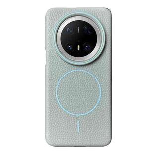 For Huawei Mate 70 Pro / 70 Pro+ Thin Circle MagSafe Litchi Grain TPU Phone Case(Light Blue)