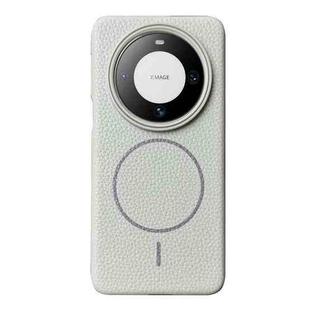 For Huawei Mate 60 Pro / 60 Pro+ Thin Circle MagSafe Litchi Grain TPU Phone Case(Titanium Gray)