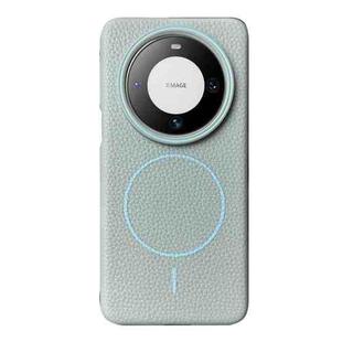 For Huawei Mate 60 Pro / 60 Pro+ Thin Circle MagSafe Litchi Grain TPU Phone Case(Light Blue)