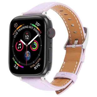 For Apple Watch 42mm / 41mm / 40mm / 38mm Silk Microfiber Leather Watch Band(Purple)