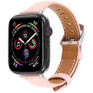 For Apple Watch 42mm / 41mm / 40mm / 38mm Silk Microfiber Leather Watch Band(Pink)