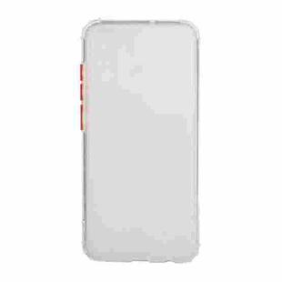 For Huawei P smart 2020 Color Button Translucent Frosted TPU Four-corner Airbag Shockproof Case(White)