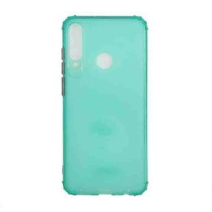 For Huawei Y6p Color Button Translucent Frosted TPU Four-corner Airbag Shockproof Case(Green)