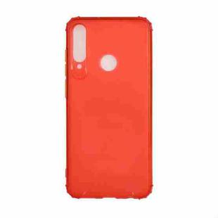 For Huawei Y6p Color Button Translucent Frosted TPU Four-corner Airbag Shockproof Case(Orange)