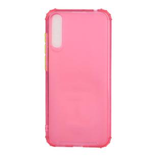 For Huawei Honor 20 Lite Color Button Translucent Frosted TPU Four-corner Airbag Shockproof Case(Red)