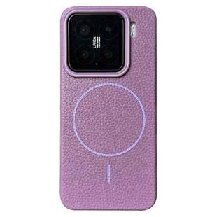 For Xiaomi 15 Thin Circle MagSafe Litchi Grain TPU Phone Case(Sunset Purple)