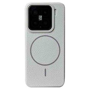 For Xiaomi 15 Thin Circle MagSafe Litchi Grain TPU Phone Case(Titanium Gray)