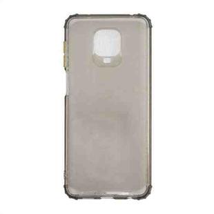 For Xiaomi Redmi Note 9 Pro Color Button Translucent Frosted TPU Four-corner Airbag Shockproof Case(Gray)