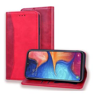 For Samsung Galaxy A70 / A70s Business Stitching Horizontal Flip Leather Case with Double Folding & Bracket & Card Slots & Photo Frame & Wallet(Red)