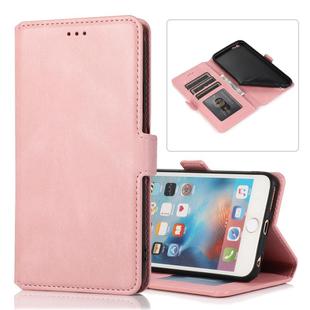 For iPhone 6 Retro Magnetic Closing Clasp Horizontal Flip Leather Case with Holder & Card Slots & Photo Frame & Wallet(Rose Gold)