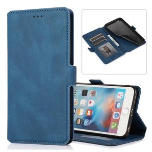 For iPhone 6 Plus Retro Magnetic Closing Clasp Horizontal Flip Leather Case with Holder & Card Slots & Photo Frame & Wallet(Navy Blue)