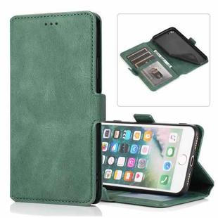 For iPhone SE 2022 / SE 2020 / 8 / 7 Retro Magnetic Closing Clasp Horizontal Flip Leather Case with Holder & Card Slots & Photo Frame & Wallet(Green)