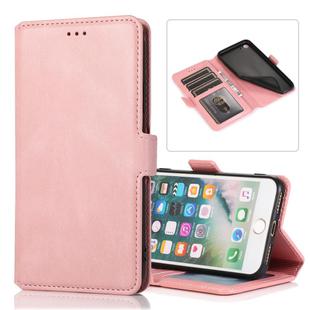 For iPhone SE 2022 / SE 2020 / 8 / 7 Retro Magnetic Closing Clasp Horizontal Flip Leather Case with Holder & Card Slots & Photo Frame & Wallet(Rose Gold)