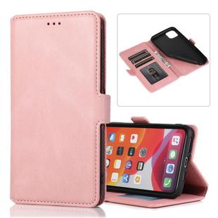 For iPhone 11 Pro Max Retro Magnetic Closing Clasp Horizontal Flip Leather Case with Holder & Card Slots & Photo Frame & Wallet(Rose Gold)
