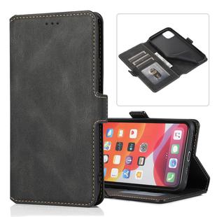 For iPhone 11 Pro Max Retro Magnetic Closing Clasp Horizontal Flip Leather Case with Holder & Card Slots & Photo Frame & Wallet(Black)